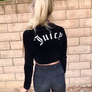 Black velour juicy long sleeve shirt